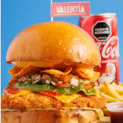Valentia Burger + Papa + Coca Cola