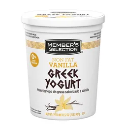 Members Selection Yogurt Vanilla Greek
