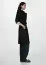 Saco Trench Polana Negro Talla XS Mujer Mango