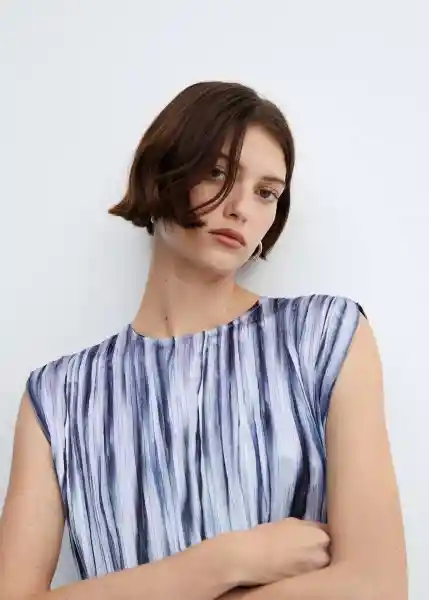 Vestido Zane-W Azul Talla S Mujer Mango