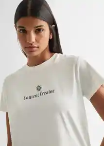 Camiseta Creative Off White Talla 21 Teen Niñas Mango