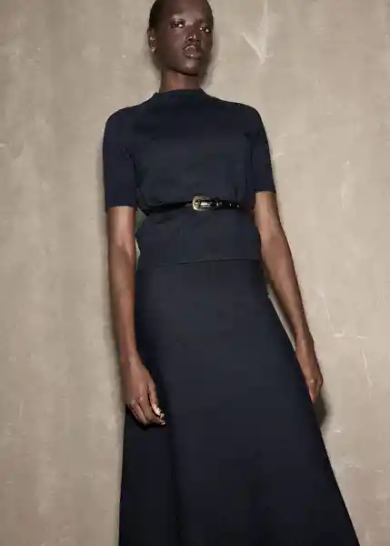 Saco Jersey Nuria Navy Talla S Mujer Mango