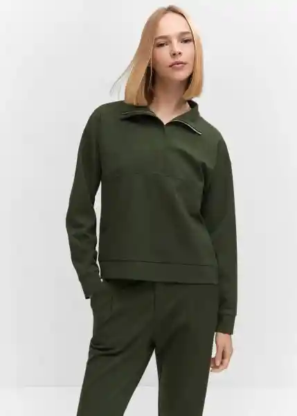 Buzo Sudadera Florida Khaki Talla XL Mujer Mango