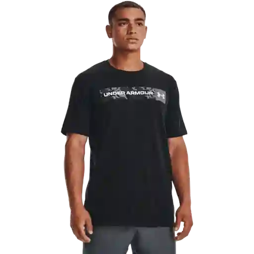 Under Armour Camiseta Camo Chest Stripe Hombre Negro Talla LG