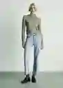 Jean Blanca Tejano Medio Talla 32 Mujer Mango