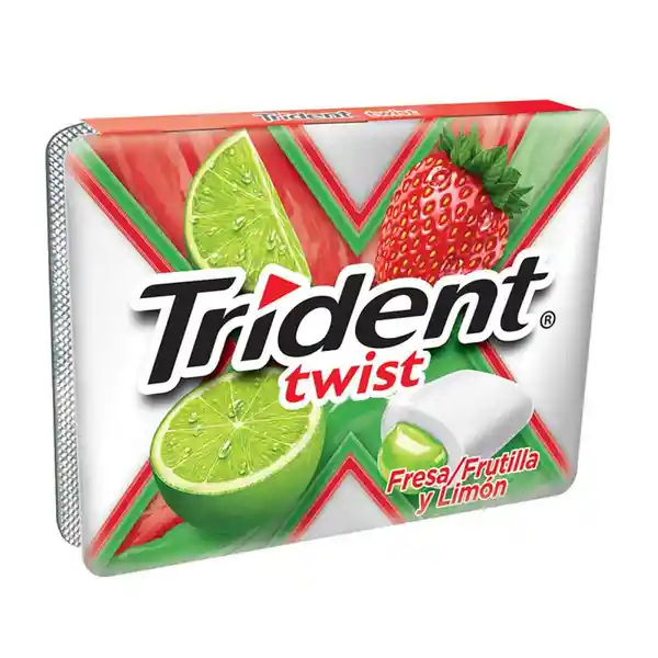 Trident Chicle Sabor Fresa Frutilla y Limón Twist