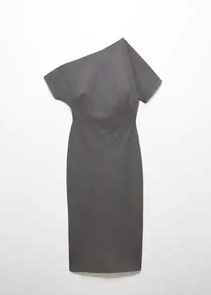 Vestido Adriana2 Gris Medio Vigoré Talla L Mujer Mango