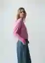 Saco Tejido Mujer Rosa Bonbon Claro Talla M 082G090 Naf Naf