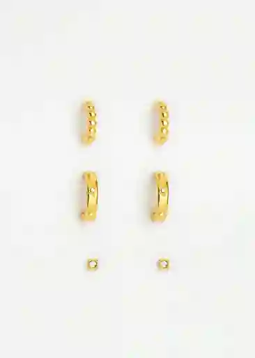 Aretes Amarillo Dorado Oscuro 339G055 Naf Naf