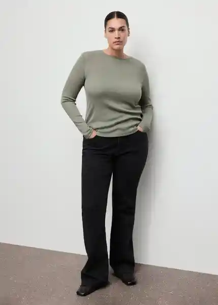 Camiseta Liloca Khaki Talla S Mujer Mango