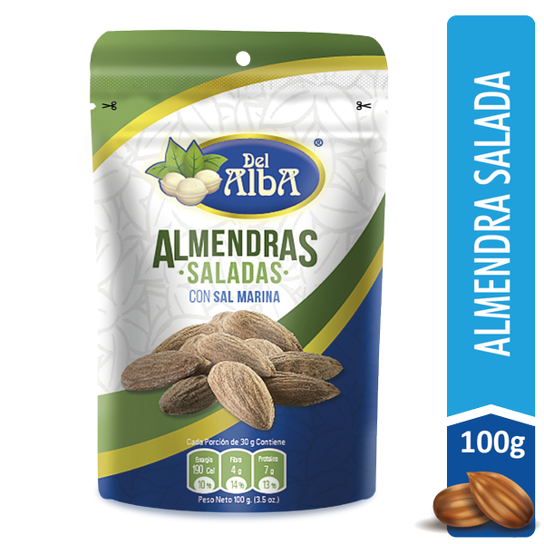 Del Alba Almendras con Sal Marina 100 g