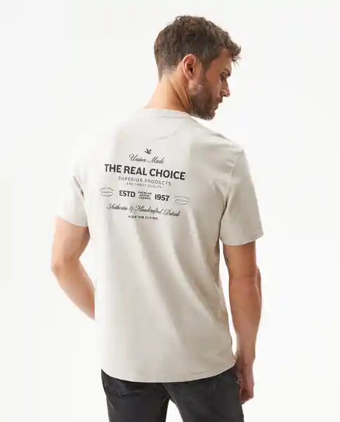 Camiseta Trdmrk Graphic Gris Fundido Medio Talla XXL Chevignon