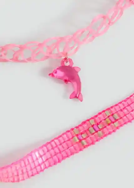 Pack Collar Cdelfin Rosa Talla 99 Niñas Mango