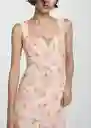 Vestido Julieta Off White Talla L Mujer Mango