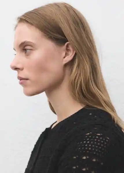 Cárdigan Situ Negro Talla S Mujer Mango