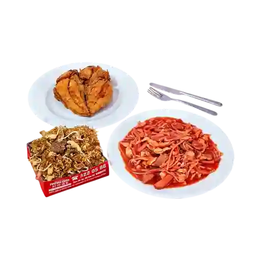 Caja Pequeña Pollo y Spaguetti