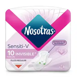 Nosotras Toallas Higiénicas Invisible Sensiti-V