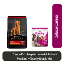 Combo Pro Plan Adulto Raza Mediana + Chunky Mix Delidog