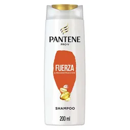 PANTENE Shampoo para cabello dañado Pantene Fuerza y Reconstrucción con Pro-vitaminas Proteínas y Aceite de Argán 200 ml