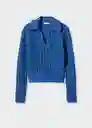 Saco Jersey Netty Azul Talla M Mujer Mango