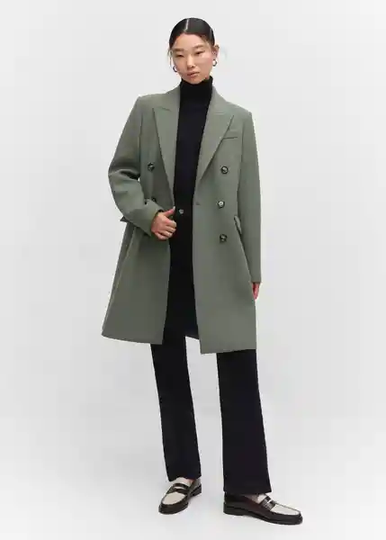 Abrigo Dali Khaki Talla 26 Mujer Mango