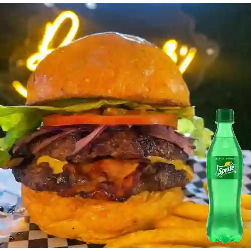 Combo Burger Holy Doble + Sprite 400ml