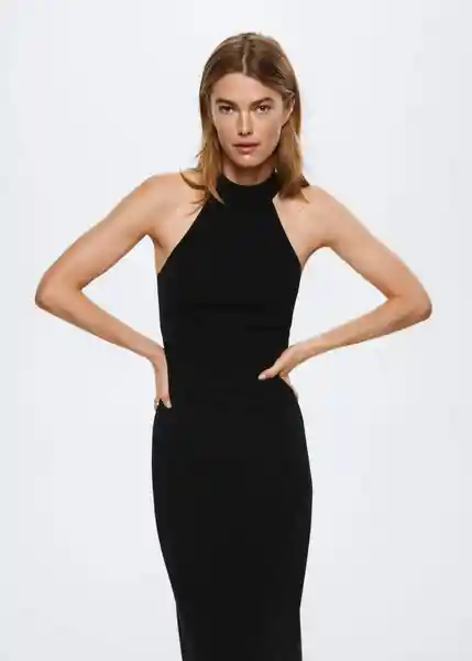 Vestido Riot Negro Talla M Mujer Mango