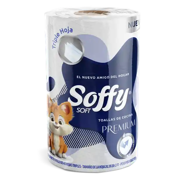 Soffy Toalla Cocina Triple Hoja Hojas