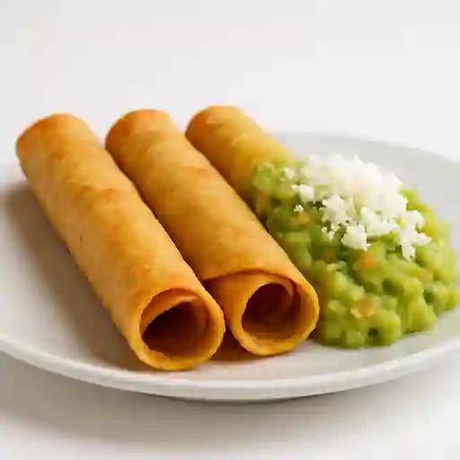 Flauticas con Guacamole y Queeso