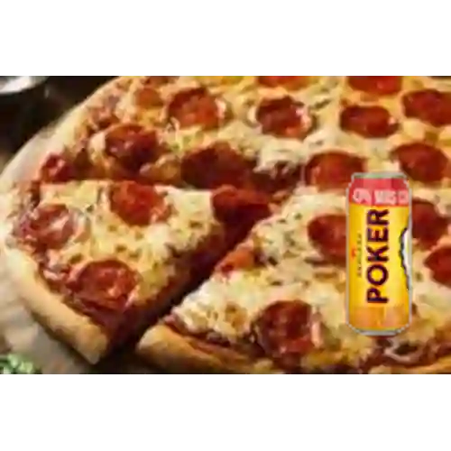 Combo Pizza Zamba Mediana + Poker 330 ml