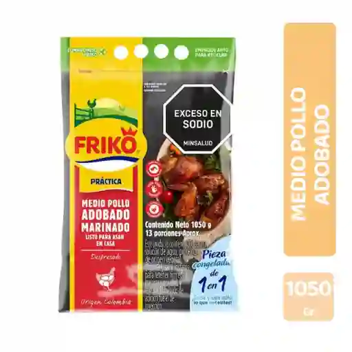 Friko Medio Pollo Adobado Congelado