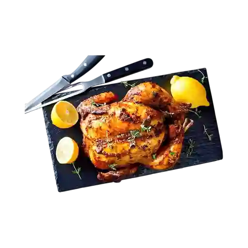 Pollo Entero Asado con Papas