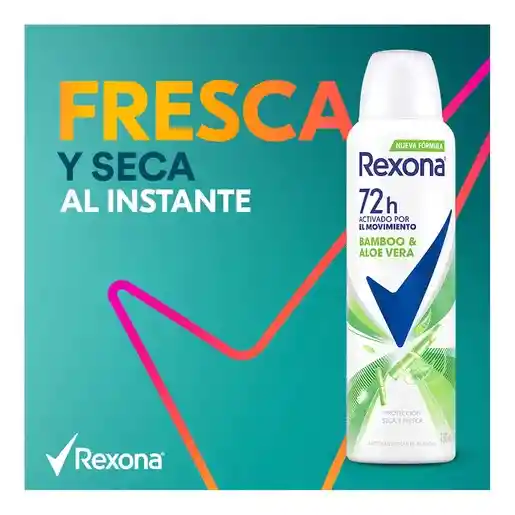 Rexona Desodorante Bamboo & Aloe Vera en Aerosol