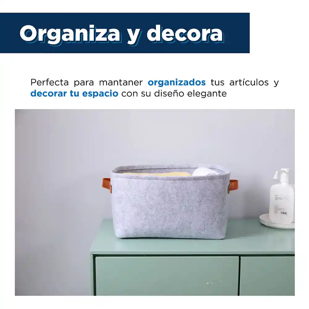 Miniso Contenedor de Almacenamiento Rectangular Felt L