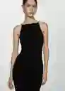 Vestido Cancun Negro Talla XL Mujer Mango