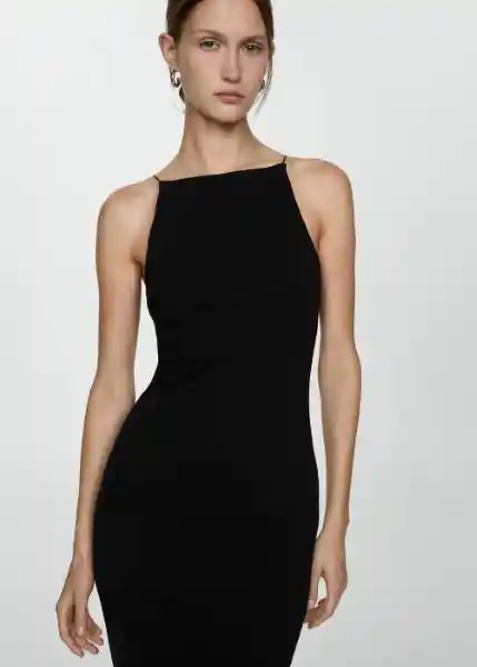 Vestido Cancun Negro Talla XL Mujer Mango