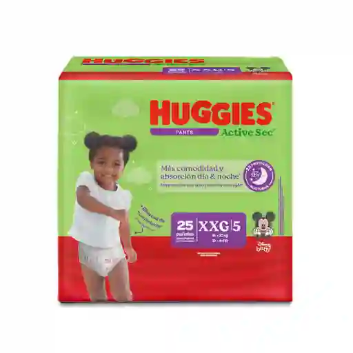 Huggies Pañal Active Sec Pants Etapa 5/XXG 25 Und
