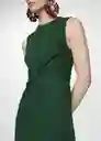 Vestido Fertina Verde Talla XS Mujer Mango