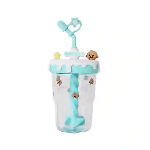 Vaso Con Pitillo Baby Shooky 560 mL Serie Bt21 Miniso