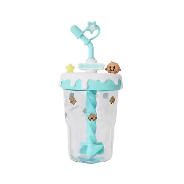 Vaso Con Pitillo Baby Shooky 560 mL Serie Bt21 Miniso