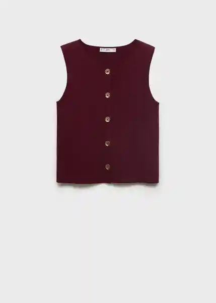 Chaleco Yolando Granate Talla XS Mujer Mango