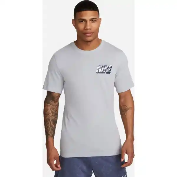 Nike Camiseta Df Tee Su Vintage Para Hombre Gris Talla S