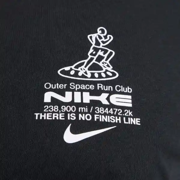 Nike Camiseta M Tee Run Iykyk Manga Corta Hombre Negro Talla L