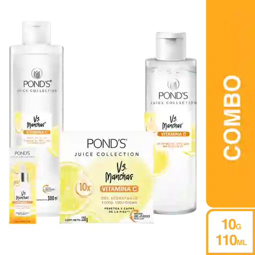 Combo Ponds Vitamina C Anti Manchas Hidratante Serum Micelar