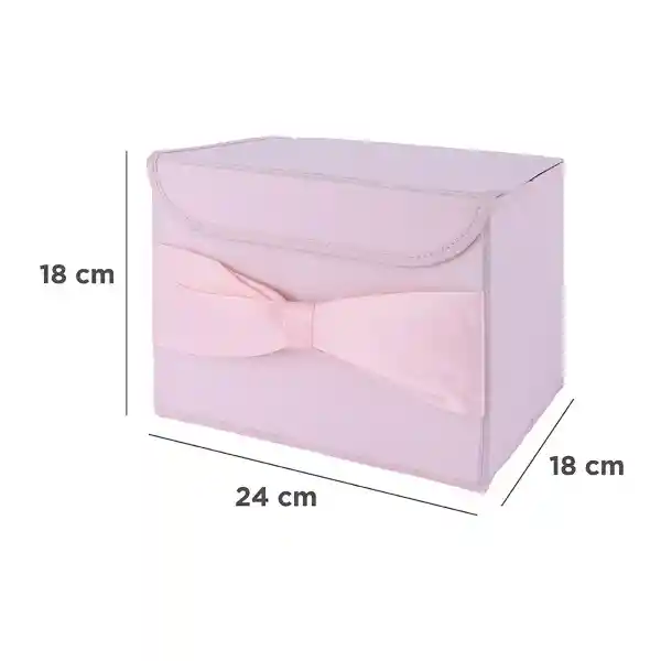 Caja de Almacenamiento Con Tapa de Tela Serie Bow Miniso