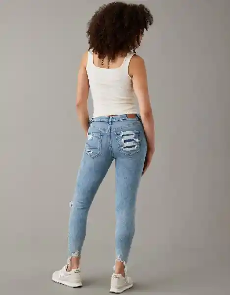 Jean Long Curvy Core Jegging Mujer Azul Talla 8 American Eagle