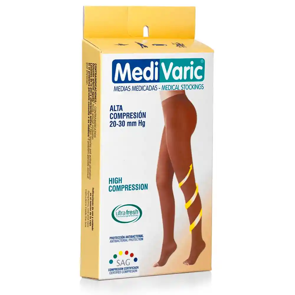 Medi Varic Medias Medicadas Alta Compresion Talla Xl 1 Und