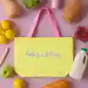 Bolsa de Compras Life is a Picnic Amarillo Miniso