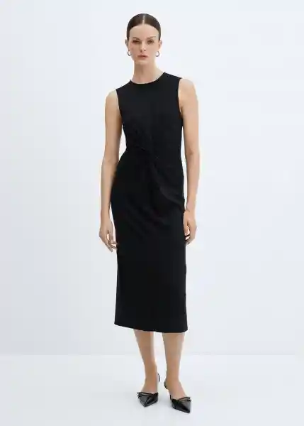 Vestido Fertina Negro Talla S Mujer Mango