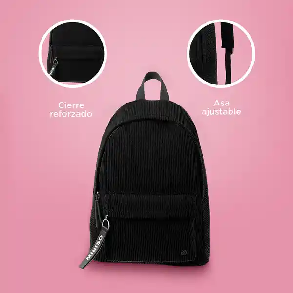 Maleta de Pana Negro Serie Miniso
